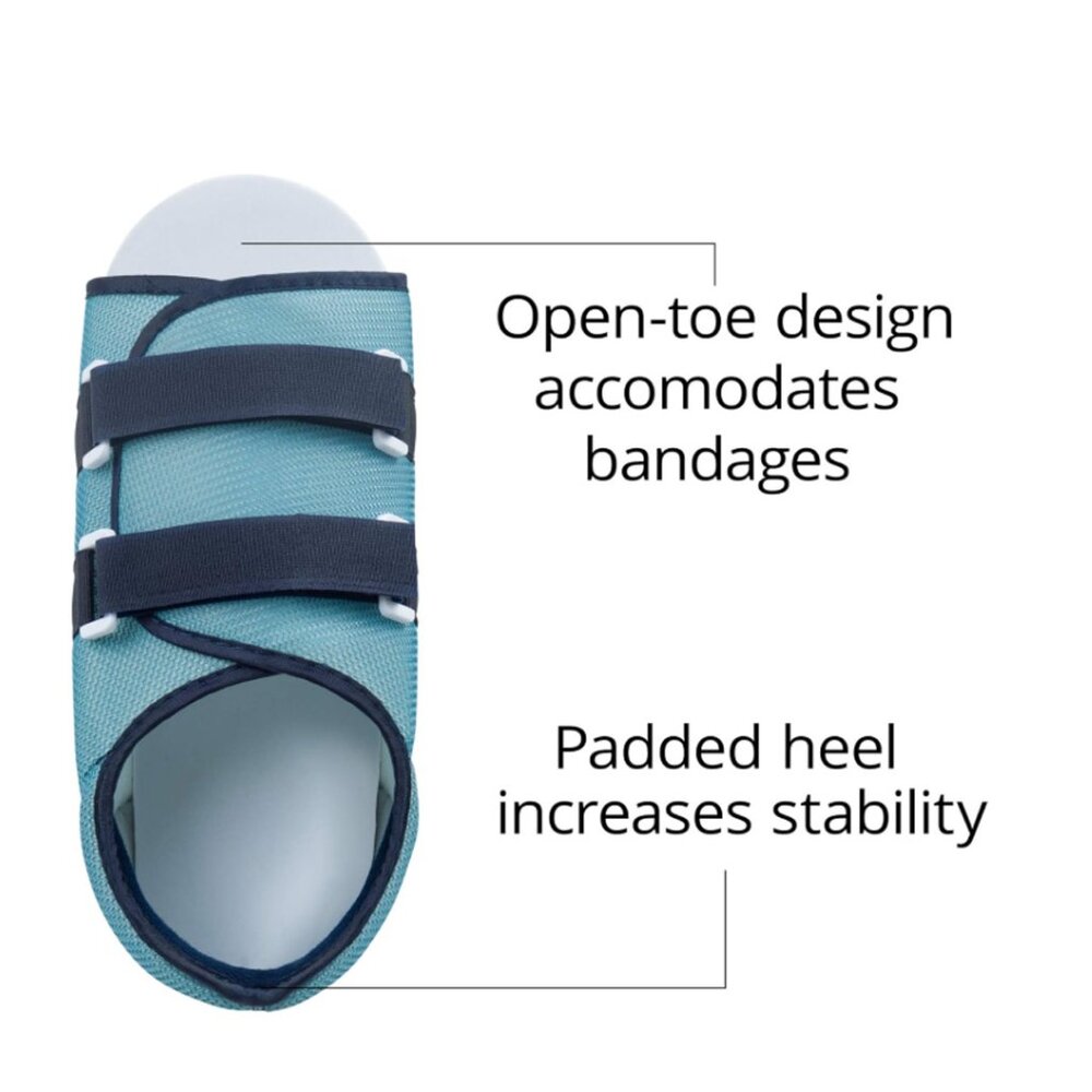 Post surgery soft tissue procedures & post trauma recoveryOpen-toe breathable